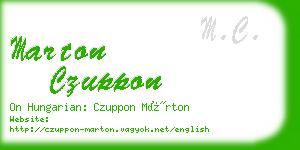 marton czuppon business card